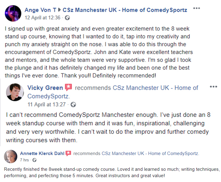 comedy classes manchester improv stand up sketch