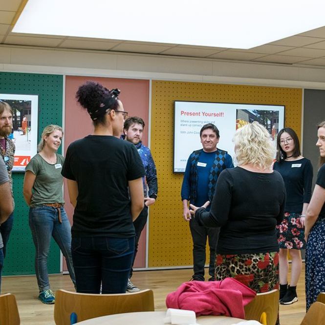 Use the skills of a stand up comic to deliver entertaining presentations