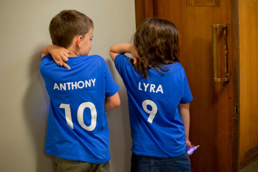 Kids comedy having fun