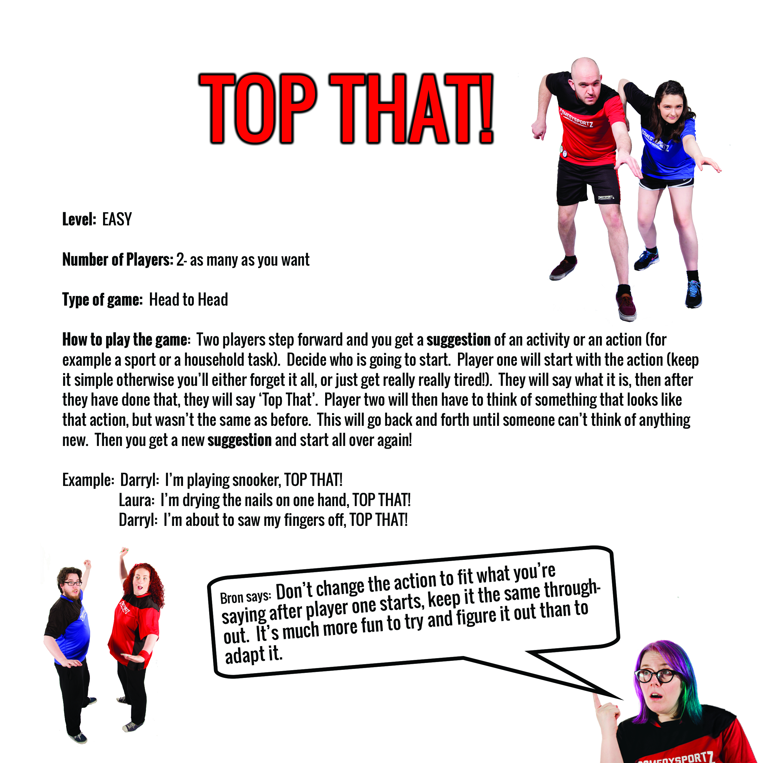 A fun improv game to play at home with kids