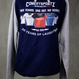 CSz Manchester 20th Hoodie Navy Grey Two Tone MEDIUM