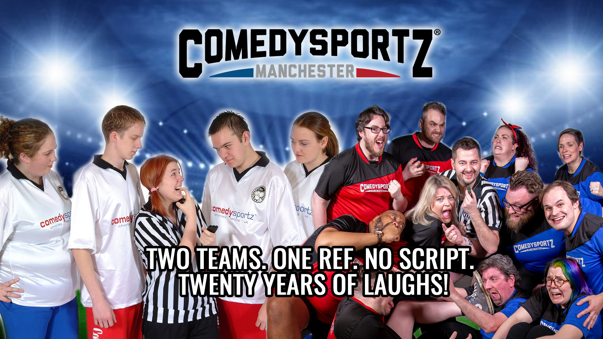 ComedySportz celebrate 20 years of comedy this month. Tickets are available now for dates at Chorley Theatre and Waterside Arts.